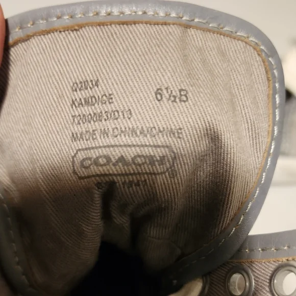 Coach Gray High-Top Sneakers - Picture 2 of 4